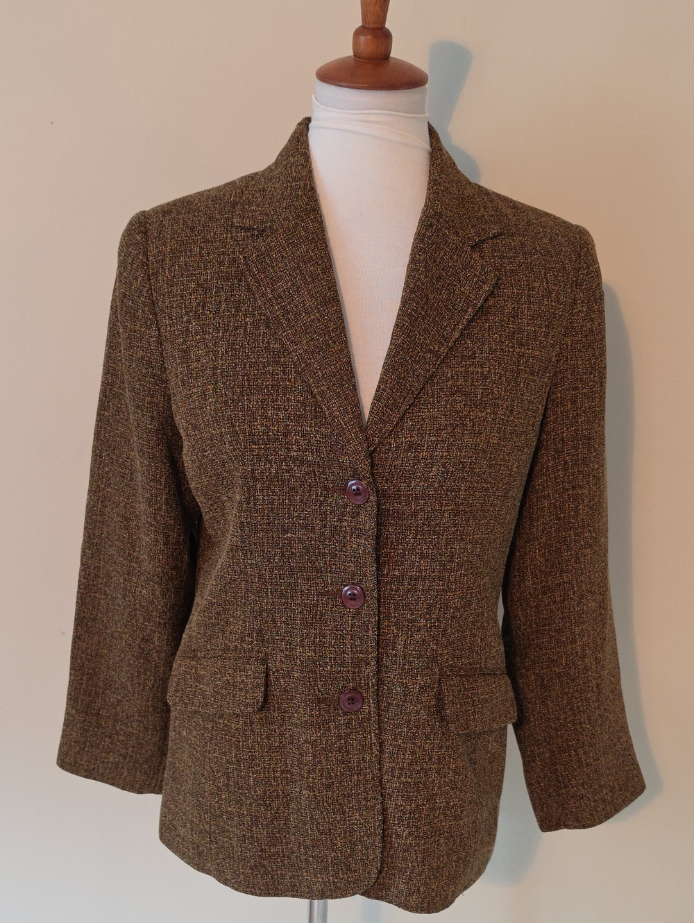 SAG HARBOR Brown Tweed Blazer
